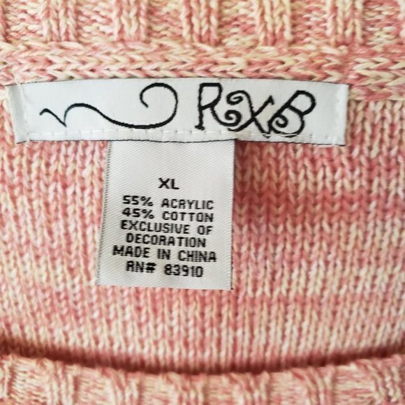 RXB Womens Mutlticolored Shimmer  Knit Cottagecore Oversized‎ Sweater Size XL - Picture 3 of 13
